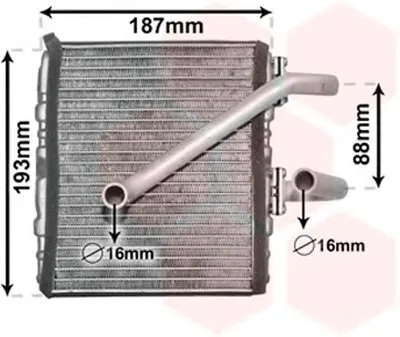 Теплообменник, отопление салона VAN WEZEL купить