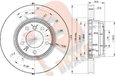 Тормозной диск R BRAKE купить