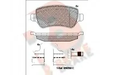 Комплект тормозных колодок, дисковый тормоз R BRAKE купить