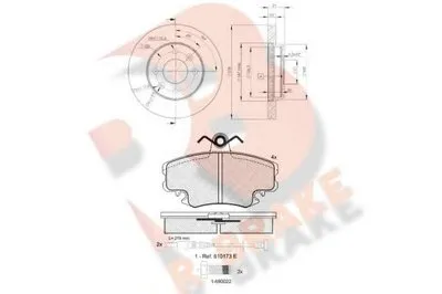 Комплект тормозов, дисковый тормозной механизм R BRAKE купить