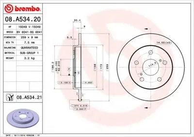 Тормозной диск COATED DISC LINE BREMBO купить