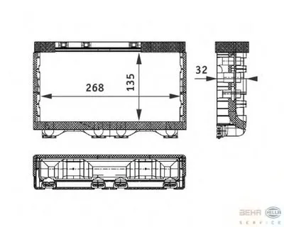 Теплообменник, отопление салона BEHR HELLA SERVICE HELLA купить