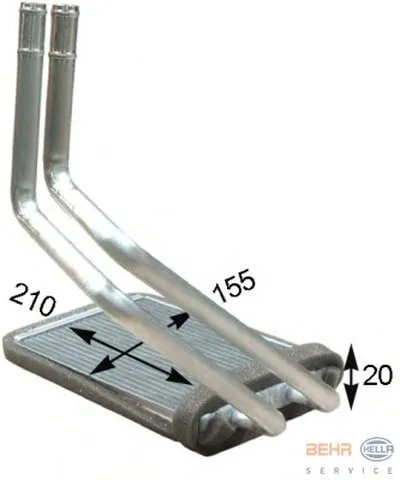 Теплообменник, отопление салона BEHR HELLA SERVICE купить