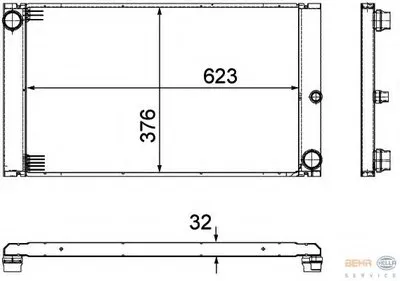 Радиатор, охлаждение двигателя BEHR HELLA SERVICE HELLA купить