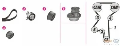 Водяной насос + комплект зубчатого ремня BEHR HELLA SERVICE HELLA купить