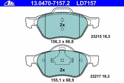 Комплект тормозных колодок, дисковый тормоз ATE Ceramic ATE купить