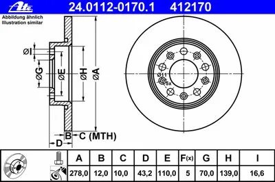 Тормозной диск ATE купить