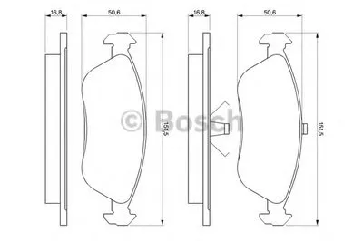 Комплект тормозных колодок, дисковый тормоз BOSCH купить