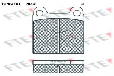 Комплект тормозных колодок, дисковый тормоз FTE купить