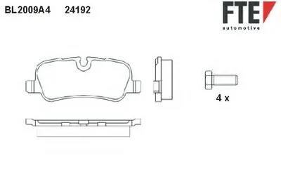 Комплект тормозных колодок, дисковый тормоз FTE купить