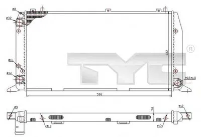 Радиатор, охлаждение двигателя TYC купить
