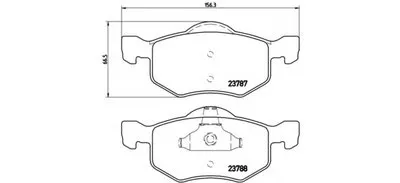 Комплект тормозных колодок, дисковый тормоз BREMBO купить