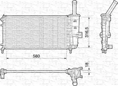 Радиатор, охлаждение двигателя MAGNETI MARELLI купить