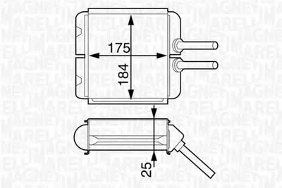 Теплообменник, отопление салона MAGNETI MARELLI купить