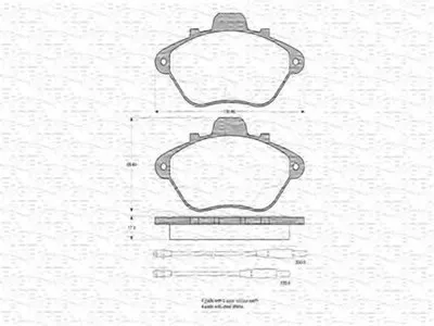 Комплект тормозных колодок, дисковый тормоз MAGNETI MARELLI купить