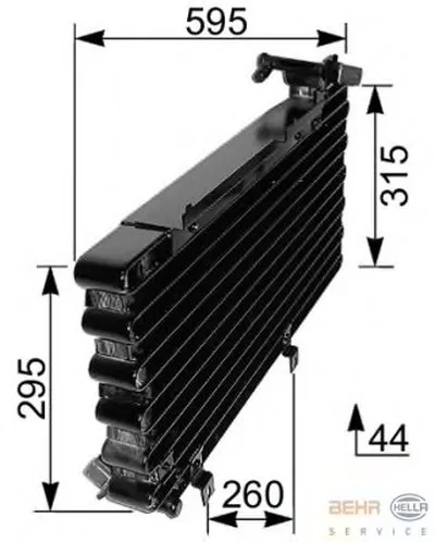Конденсатор, кондиционер BEHR HELLA SERVICE купить