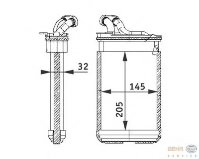Теплообменник, отопление салона BEHR HELLA SERVICE купить