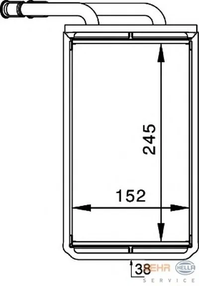 Теплообменник, отопление салона BEHR HELLA SERVICE купить