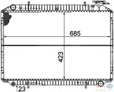 Радиатор, охлаждение двигателя BEHR HELLA SERVICE купить