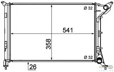 Радиатор, охлаждение двигателя BEHR HELLA SERVICE купить