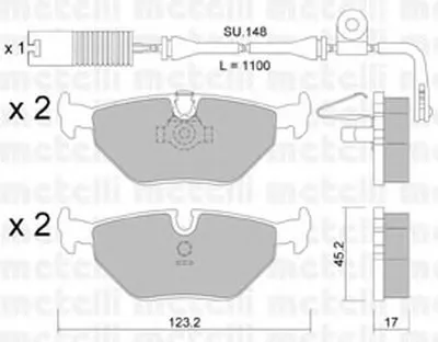 Комплект тормозных колодок, дисковый тормоз METELLI купить