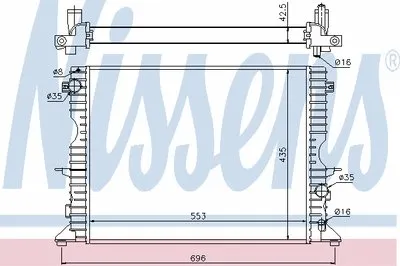 Радиатор, охлаждение двигателя NISSENS купить
