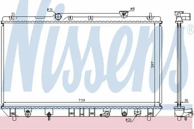 Радиатор, охлаждение двигателя NISSENS купить