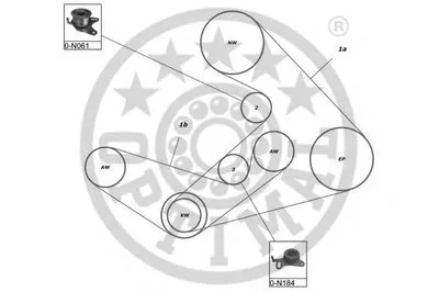 Комплект ремня ГРМ OPTIMAL купить