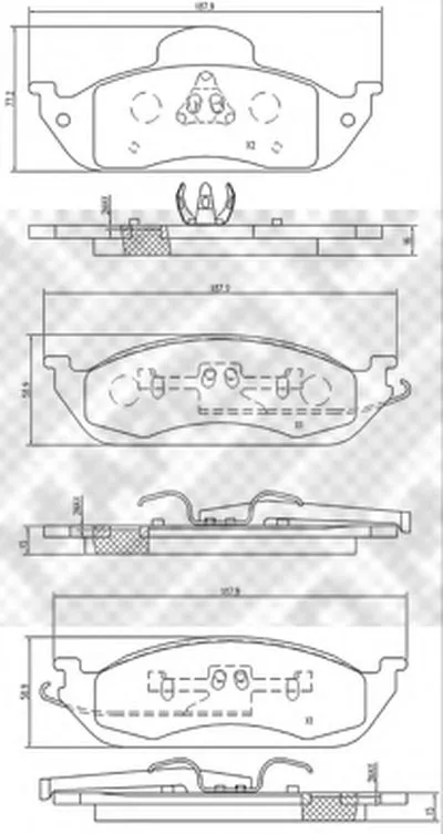 Комплект тормозных колодок, дисковый тормоз MAPCO купить