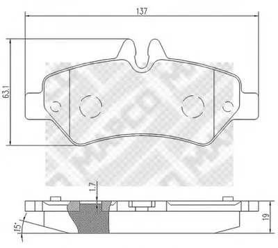Комплект тормозных колодок, дисковый тормоз MAPCO купить