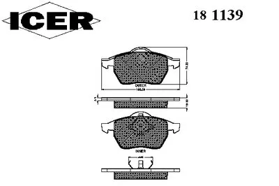 Комплект тормозных колодок, дисковый тормоз ICER купить