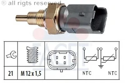 Датчик, температура охлаждающей жидкости; Датчик, температура охлаждающей жидкости; Датчик, температура охлаждающей жидкости FACET купить