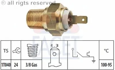 Термовыключатель, вентилятор радиатора FACET купить