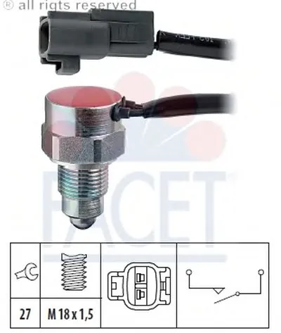 Выключатель, фара заднего хода FACET купить