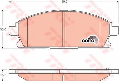 Комплект тормозных колодок, дисковый тормоз COTEC TRW купить