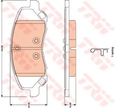Комплект тормозных колодок, дисковый тормоз TRW купить