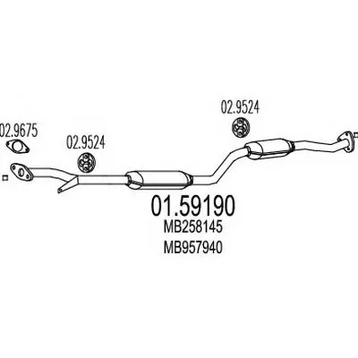 Средний глушитель выхлопных газов MTS купить