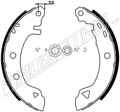 Комплект тормозных колодок TRUSTING купить