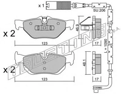 Комплект тормозных колодок, дисковый тормоз TRUSTING купить