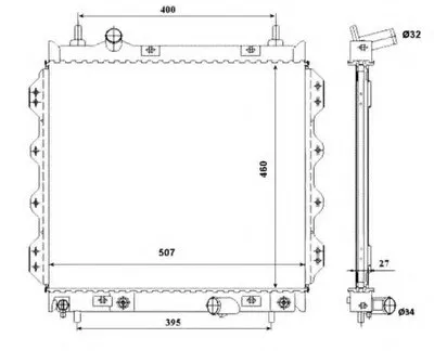 Радиатор, охлаждение двигателя NRF купить