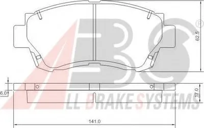 Комплект тормозных колодок, дисковый тормоз A.B.S. купить