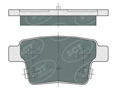 Комплект тормозных колодок, дисковый тормоз SCT Germany купить