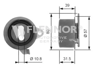 Натяжной ролик, ремень ГРМ FLENNOR купить