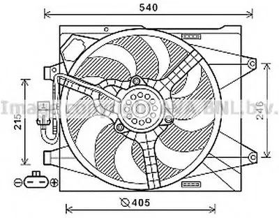 Вентилятор, охлаждение двигателя AVA QUALITY COOLING купить
