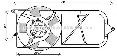 Вентилятор, охлаждение двигателя AVA QUALITY COOLING купить