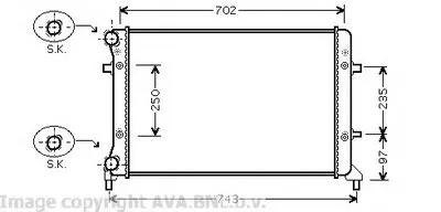 Радиатор, охлаждение двигателя AVA QUALITY COOLING купить