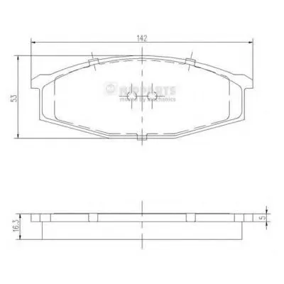 Комплект тормозных колодок, дисковый тормоз NIPPARTS купить