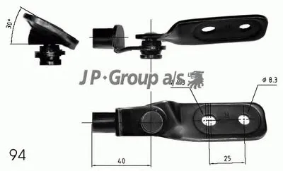 Газовая пружина, крышка багажник QH JP GROUP купить