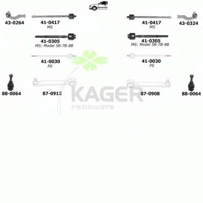 Подвеска колеса KAGER купить