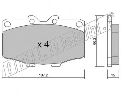 Комплект тормозных колодок, дисковый тормоз fri.tech. купить